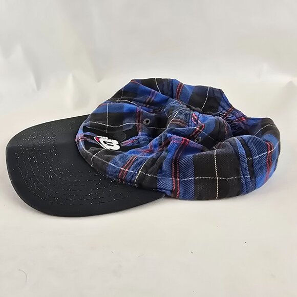 Vintage Mickey Mouse Hat Adult Blue Adjustable Snapback Plaid Made in USA Disney - Picture 5 of 10